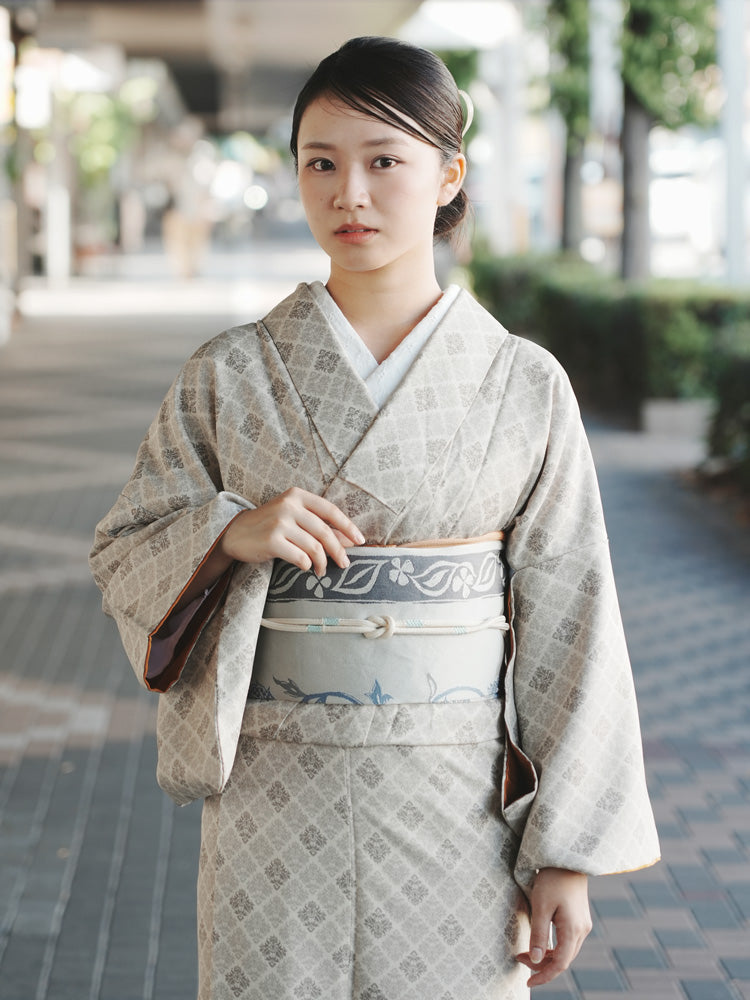 洗えるお着物と名古屋帯2点セット