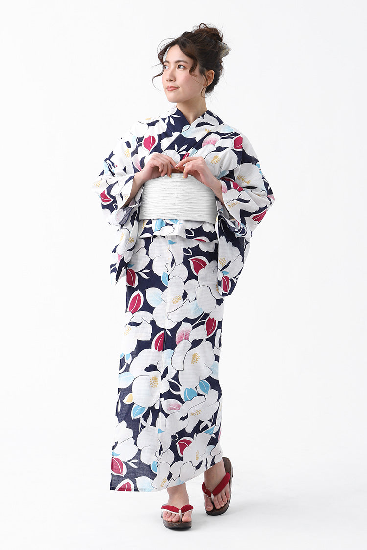 二部式浴衣 3点 セット 帯 下駄 花柄 簡単 二部式 セパレート 二部式浴衣 3点 セット 帯 下駄 花柄 簡単 二部式 セパレート
