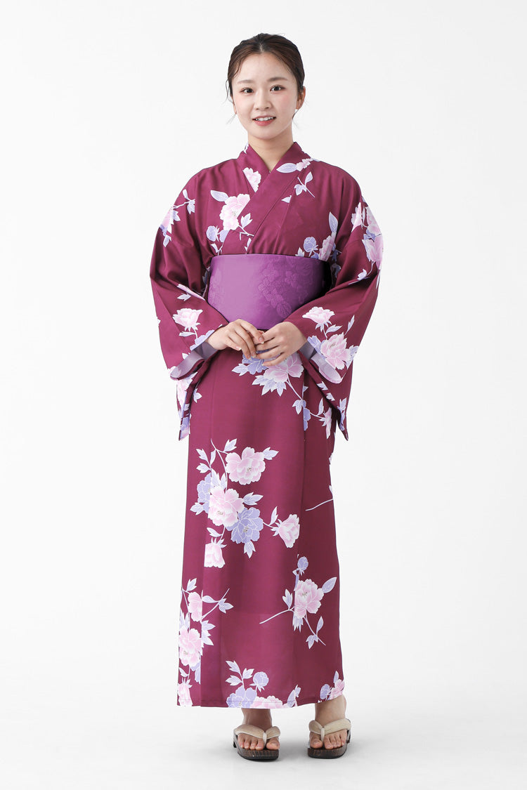 花柄浴衣セット（帯・下駄、髪留め付） 楽天市場】浴衣 ゆかた yukata 浴衣セット セット 9点セット 髪