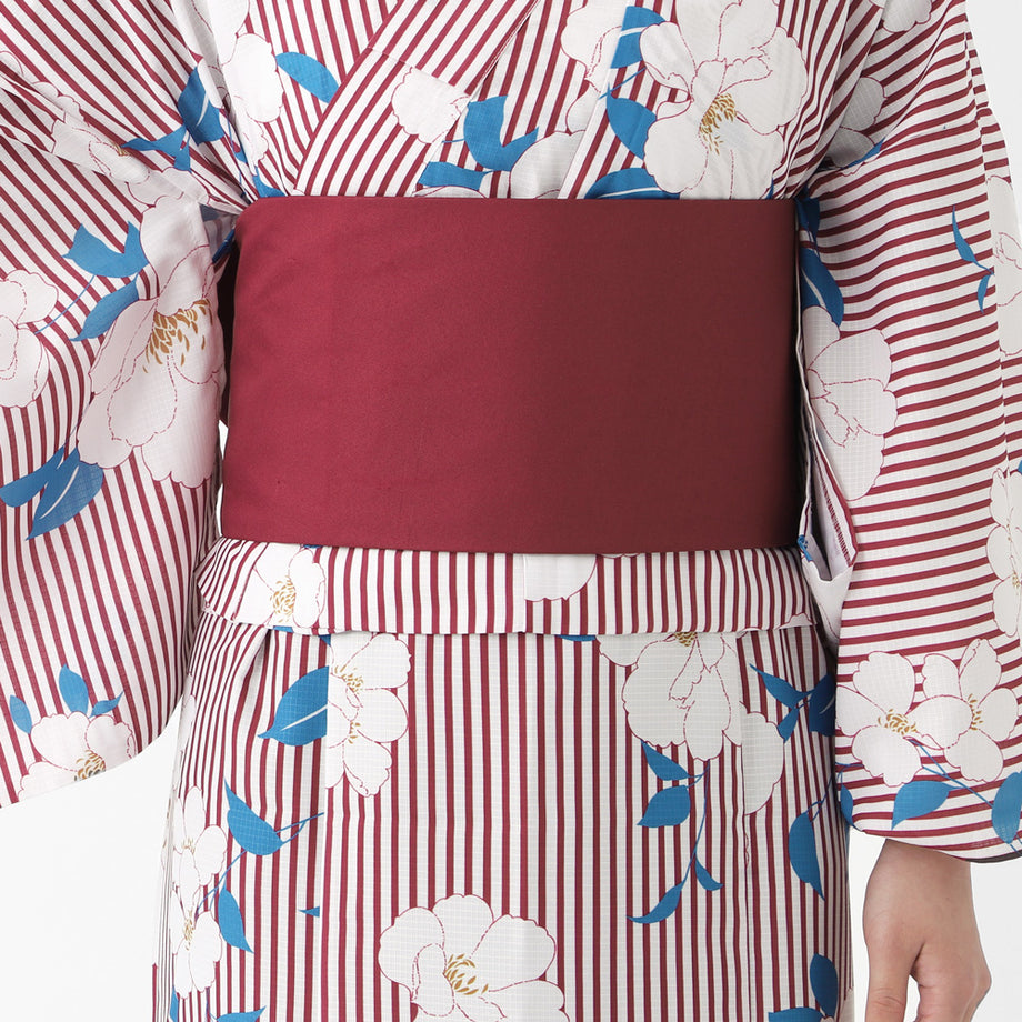 初心者も安心 ワンピース 二部式浴衣 帯 下駄 3点 セット 花柄 簡単