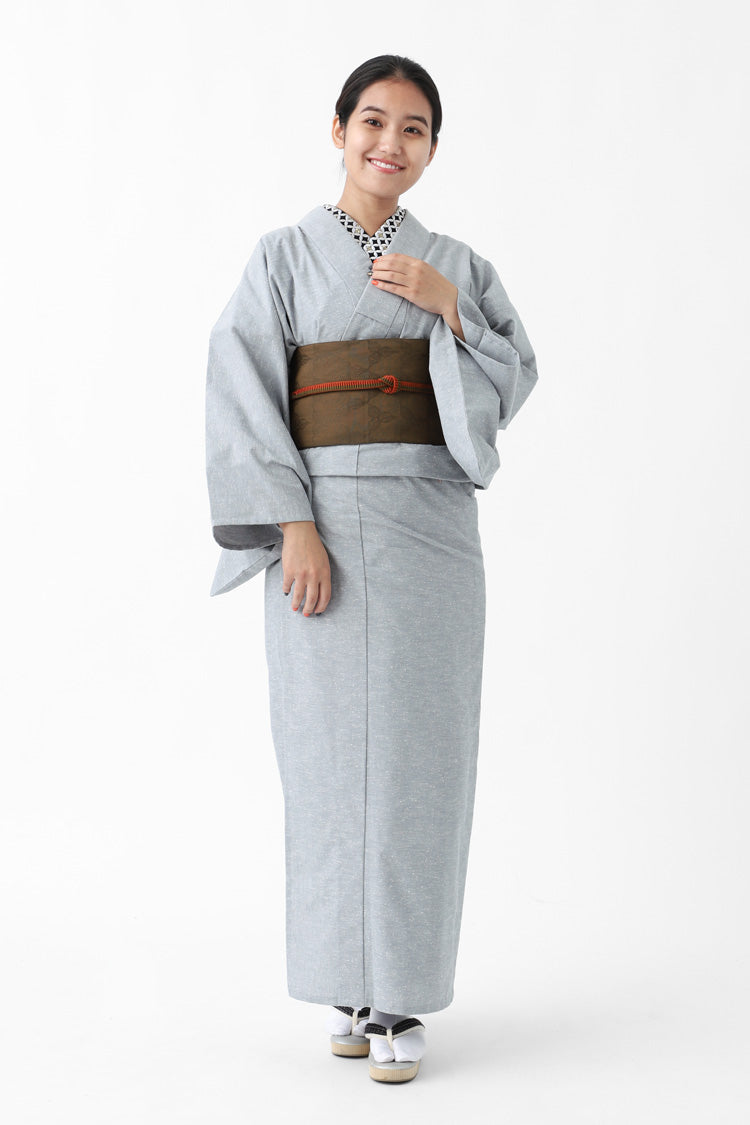 木綿 着物 久留米織 木綿着物 日本製 単衣 洗える着物 お仕立て上がり 
