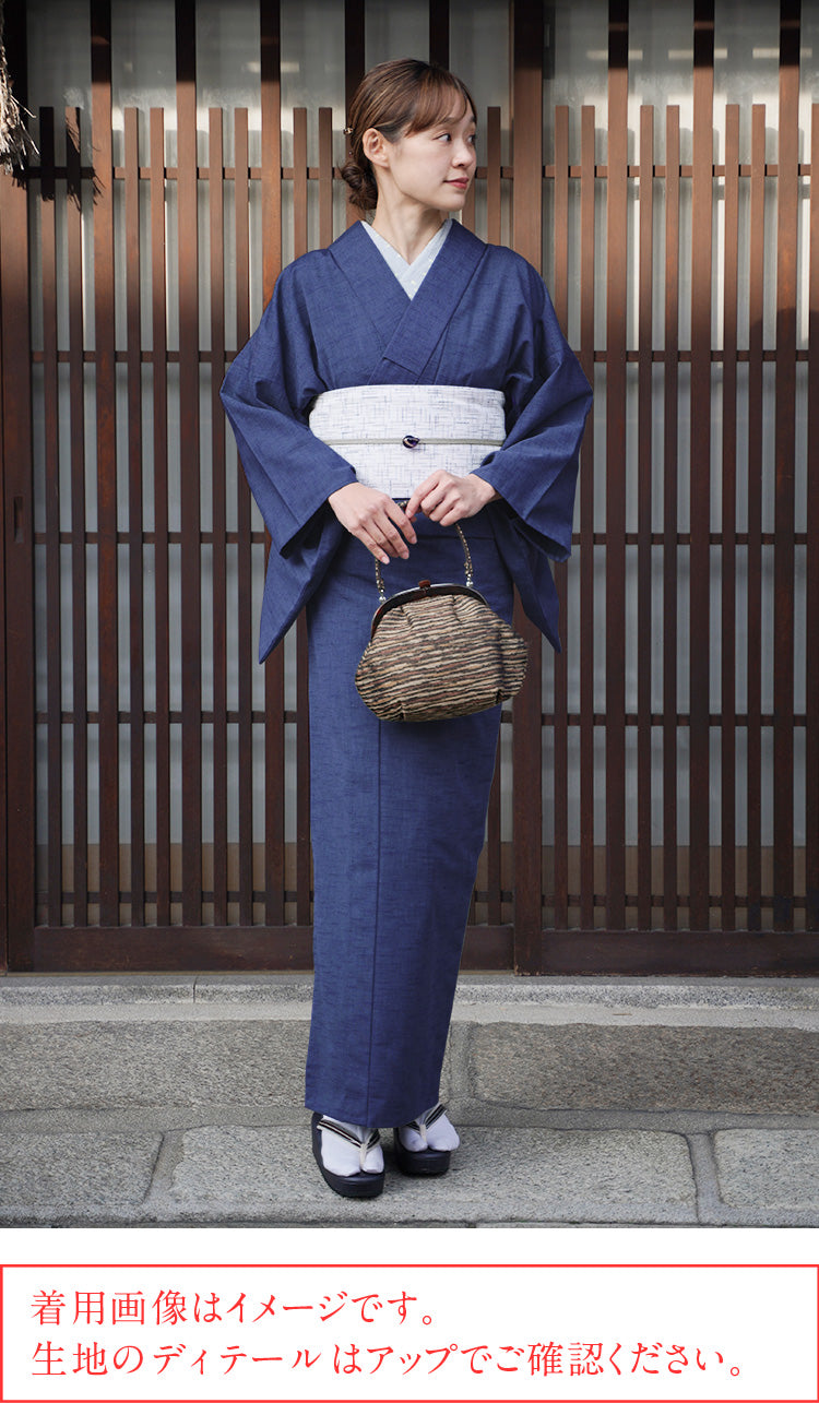 木綿 着物 久留米織 木綿着物 日本製 単衣 洗える着物 お仕立て上がり