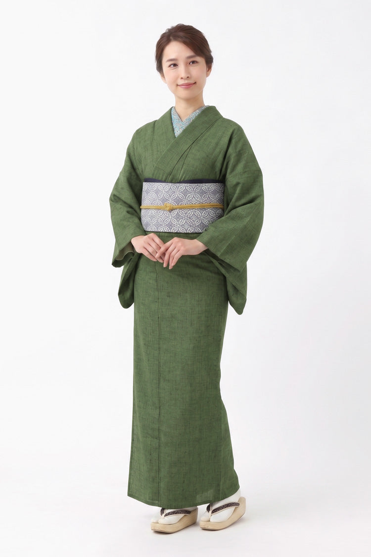 木綿 着物 久留米織 木綿着物 日本製 単衣 洗える着物 お仕立て上がり