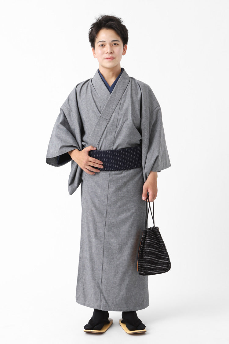 BOTAN メンズ 久留米織 木綿 着物 日本生地