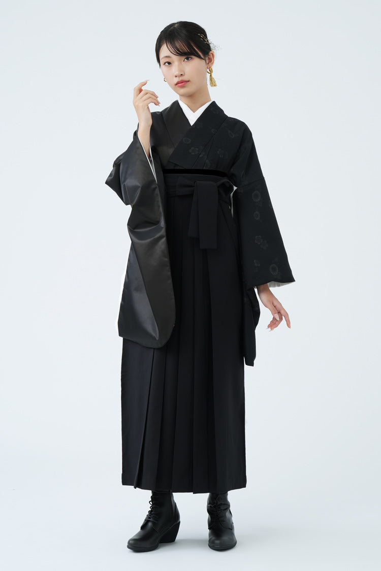 レディース 袴3点セット 黒