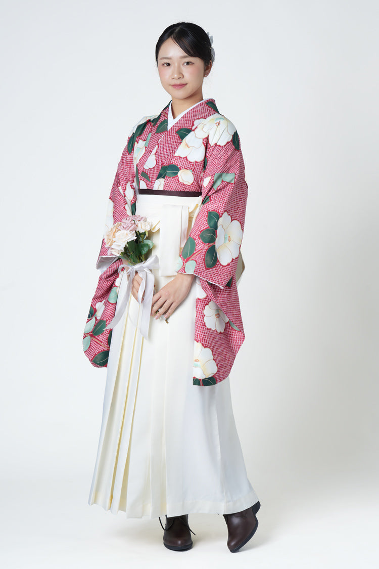 レディース 袴3点セット 赤