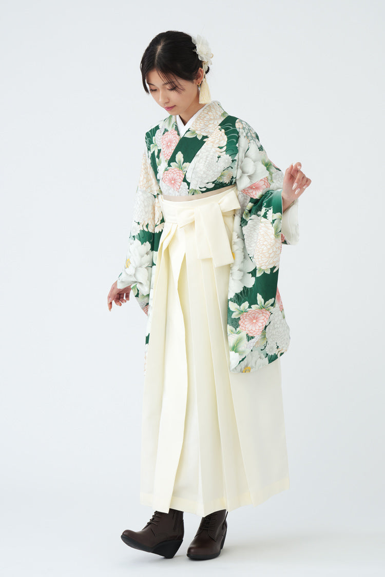 レディース 袴3点セット 緑