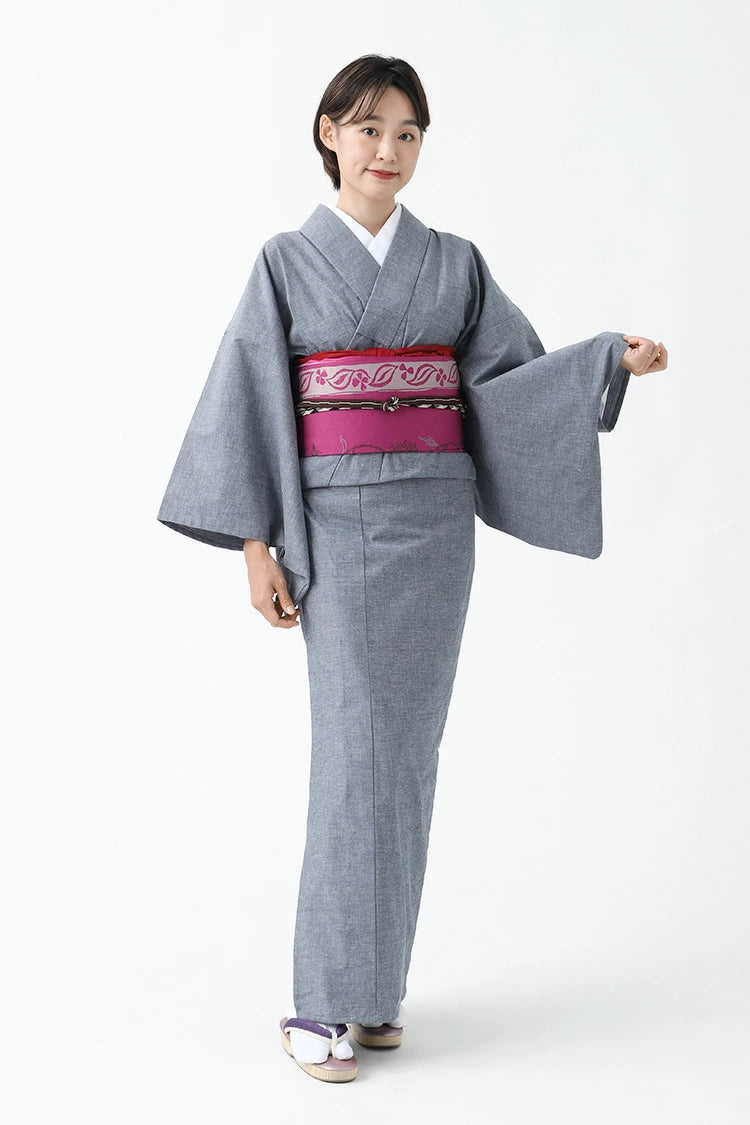 木綿 着物 久留米織 木綿着物 日本製 単衣 洗える着物 お仕立て上がり